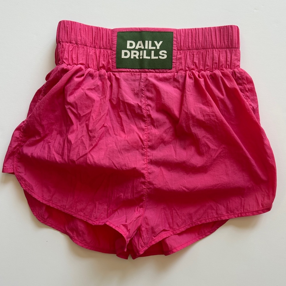 Daily Drills Nylon Bounce Shorts In Pink Size Smalll